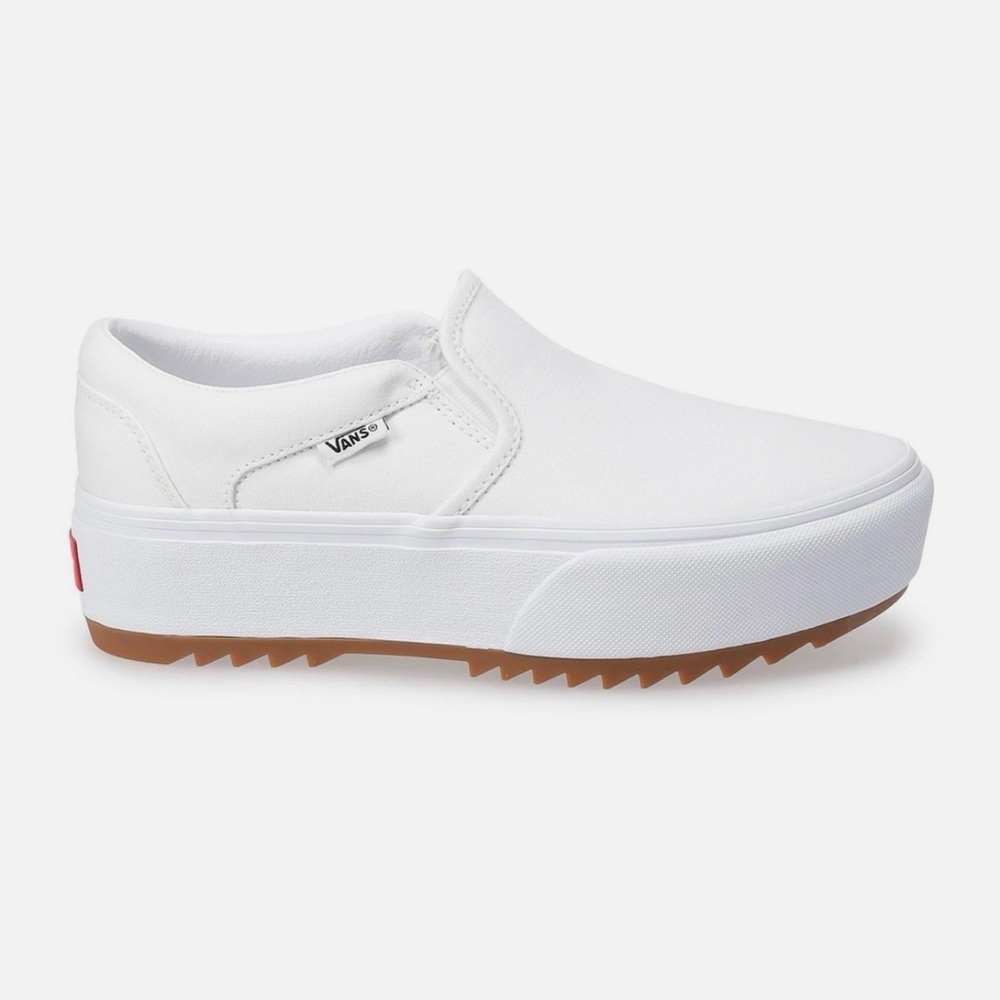 BRAND NEW!! Vans Women's White Platform Slip-On Sneakers
